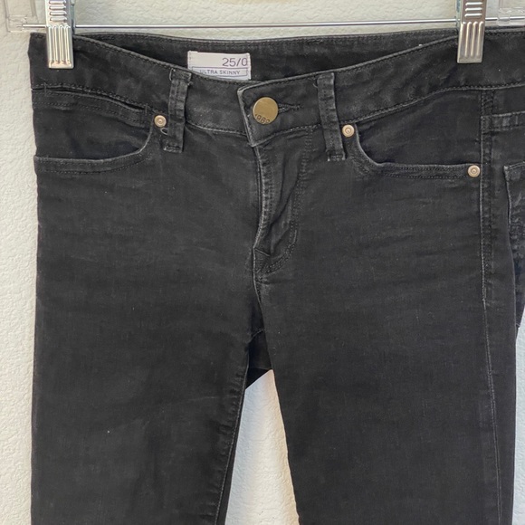 GAP 1969 ULTRA SKINNY BLACK DENIM JEANS SIZE 25/0 EUC - Picture 3 of 11
